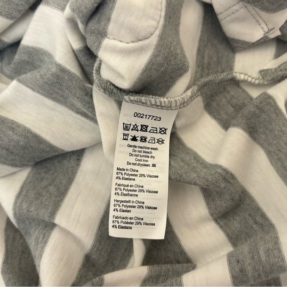 Women’s Avenue Sweater Size 16 Thin Knit Long Sleeve Cowl Neck Gray Striped​ - Picture 9 of 9